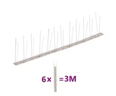 Smaigų rinkinys nuo paukščių ir balandžių, 6 vnt., 2 eilės, 3m