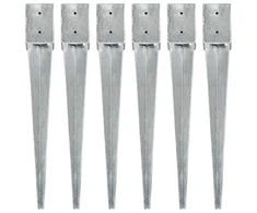 Smeigiami kuoliukai, 6vnt., sidabriniai, 10x10x76cm, plienas