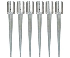 Smeigiami kuoliukai, 6vnt., sidabriniai, 10x76cm, plienas