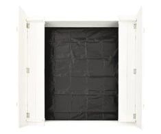 Smėlio dėžė, baltos spalvos, 95x90x15cm, eglės mediena