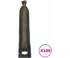 Smėlio maišai, 100vnt., tamsiai žali, 103x25cm, HDPE