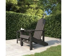 Sodo Adirondack kėdė, antracito spalvos, HDPE