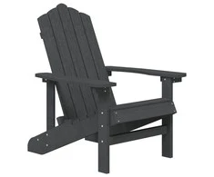 Sodo Adirondack kėdė, antracito spalvos, HDPE