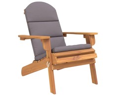 Sodo adirondack kėdė su pagalvėlėmis, akacijos medienos masyvas