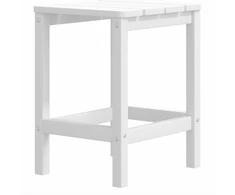 Sodo Adirondack kėdė su pakoja ir staliuku, balta, HDPE