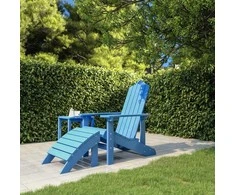 Sodo Adirondack kėdė su pakoja, mėlynos spalvos, HDPE