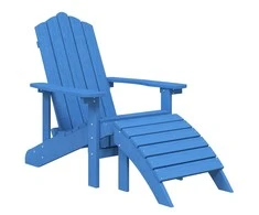 Sodo Adirondack kėdė su pakoja, mėlynos spalvos, HDPE