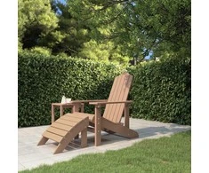 Sodo Adirondack kėdė su pakoja, rudos spalvos, HDPE