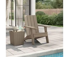 Sodo adirondack kėdė, šviesiai ruda, 75x88,5x89,5cm, PP