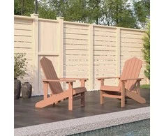 Sodo Adirondack kėdės, 2vnt., rudos spalvos, HDPE