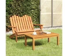 Lauko baldų komplektas Sodo adirondack komplektas, 2 dalių, akacijos medienos masyvas