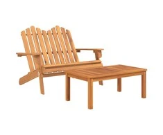 Lauko baldų komplektas Sodo adirondack komplektas, 2 dalių, akacijos medienos masyvas