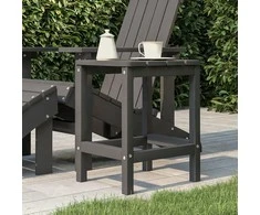 Sodo Adirondack staliukas, antracito spalvos, 38x38x46cm, HDPE