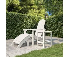 Sodo Adirondack staliukas, baltos spalvos, 38x38x46cm, HDPE