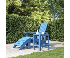 Sodo Adirondack staliukas, mėlynos spalvos, 38x38x46cm, HDPE