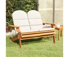 Sodo adirondack suoliukas su pagalvėlėmis, 126cm, akacija