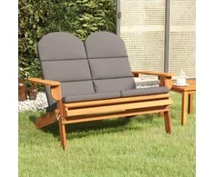 Sodo adirondack suoliukas su pagalvėlėmis, 126cm, akacija