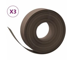 Sodo apvadai, 3vnt., rudi, 10m, 15cm, polietilenas