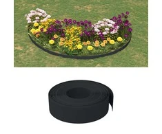 Sodo apvadai, 4vnt., juodas, 10m, 15cm, polietilenas