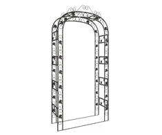 Sodo arka, juodos spalvos, 116x45x240cm, plienas