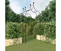 Sodo arkos, 2vnt., juodos spalvos, 120x38x260cm, plienas