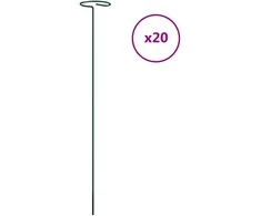 Sodo augalų kuoliukai, 20vnt., tamsiai žalios, 40cm, plienas