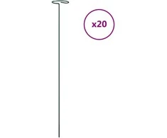 Sodo augalų kuoliukai, 20vnt., tamsiai žalios, 61cm, plienas