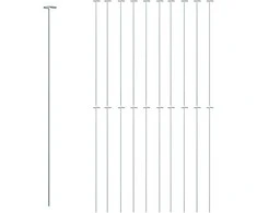 Sodo augalų kuoliukai, 20vnt., tamsiai žalios, 91cm, plienas
