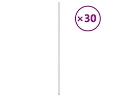 Sodo augalų kuoliukai, 30vnt., žalios spalvos, 115cm, plienas