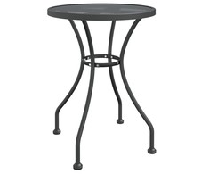 Lauko baldų komplektas Sodo baldų komplektas, 3 dalių, antracito, išplėstas metalas