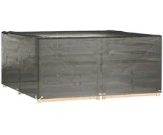 Sodo baldų uždangalas, 205x205x90cm, 16 kilpučių, kvadratinis
