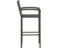 Lauko baldų komplektas Sodo baro baldų komplektas, 9 dalių, rudas (246665+2x313454)