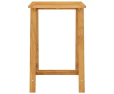Sodo baro stalas, 70x70x104cm, akacijos medienos masyvas