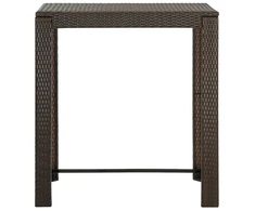Sodo baro staliukas, rudas, 100x60,5x110,5cm, poliratanas