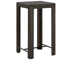 Sodo baro staliukas, rudas, 60,5x60,5x110,5cm, poliratanas