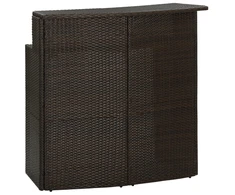 Sodo baro staliukas, rudos spalvos, 120x55x110cm, poliratanas