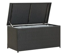 Sodo daiktadėžė, juodos spalvos, 100x50x50cm, poliratanas