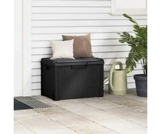 Sodo daiktadėžė su sėdynės pagalvėle, antracito, 125l, PP