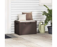 Sodo daiktadėžė su sėdynės pagalvėle, rudos spalvos, 125l, PP