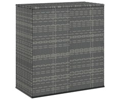 Sodo dėžė pagalvėlėms, pilka, 100x49x103,5cm, PE ratanas
