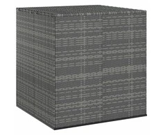 Sodo dėžė pagalvėlėms, pilka, 100x97,5x104cm, PE ratanas