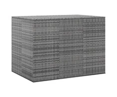 Sodo dėžė pagalvėlėms, pilka, 145x100x103cm, PE ratanas