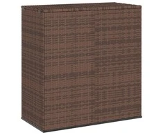 Sodo dėžė pagalvėlėms, ruda, 100x49x103,5cm, PE ratanas