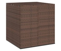 Sodo dėžė pagalvėlėms, ruda, 100x97,5x104cm, PE ratanas