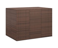 Sodo dėžė pagalvėlėms, ruda, 145x100x103cm, PE ratanas
