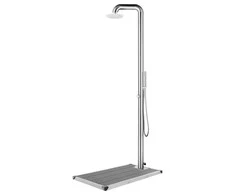 Sodo dušas su pilku pagrindu, 230cm, nerūdijantis plienas