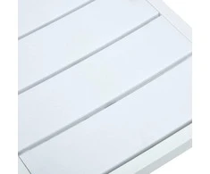 Sodo kėdės, 4vnt., baltos spalvos, HDPE, medienos imitacija