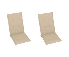 Sodo kėdės pagalvėlės, 2vnt., smėlio, 120x50x3cm, audinys
