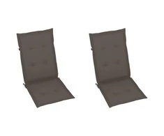 Sodo kėdės pagalvėlės, 2vnt., taupe, 120x50x3cm, audinys
