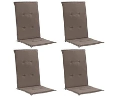 Sodo kėdės pagalvėlės, 4vnt., taupe, 120x50x3cm, audinys